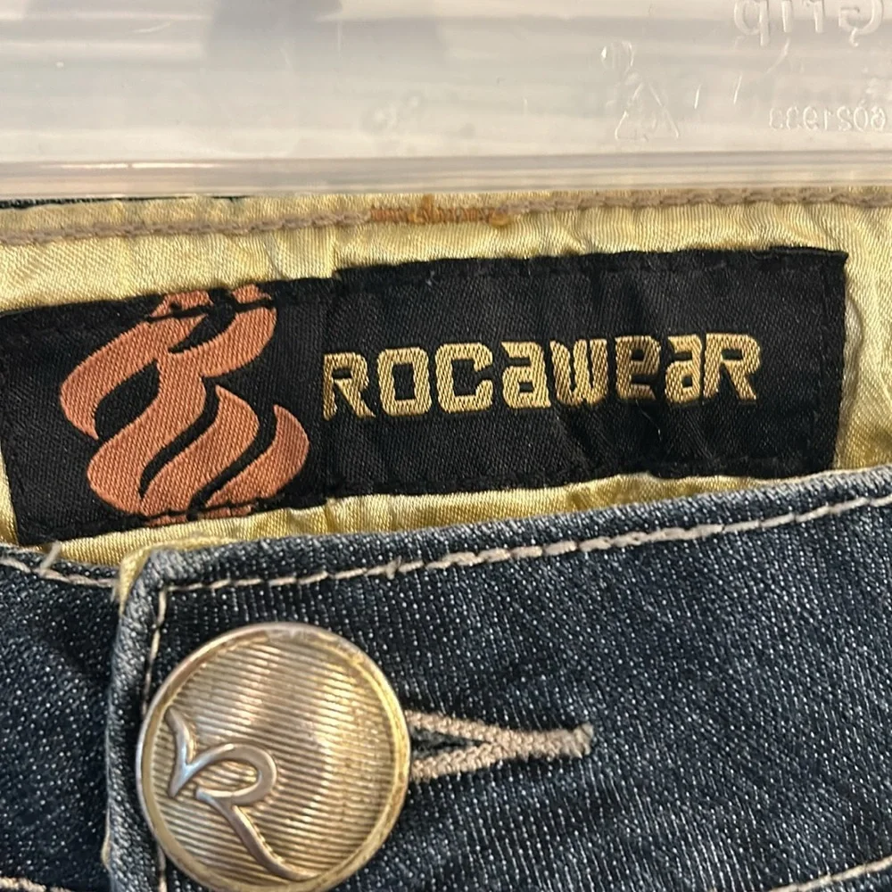 Y2k Rocawear Good‎ Embellished Womens Jeans Size 15 36x25